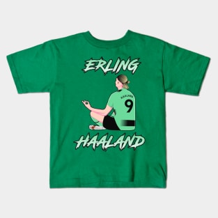 Haaland #9 Meditation/Zen Pose MC 22 Football Celebration Kids T-Shirt